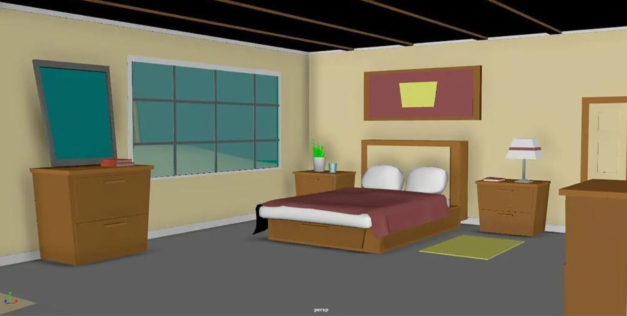 Free-Maya-Rigs-Bedroom Free-Maya-Rigs-Bedroom