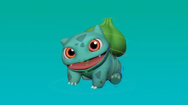 Bulbasaur free Maya rig by Santiago Calle