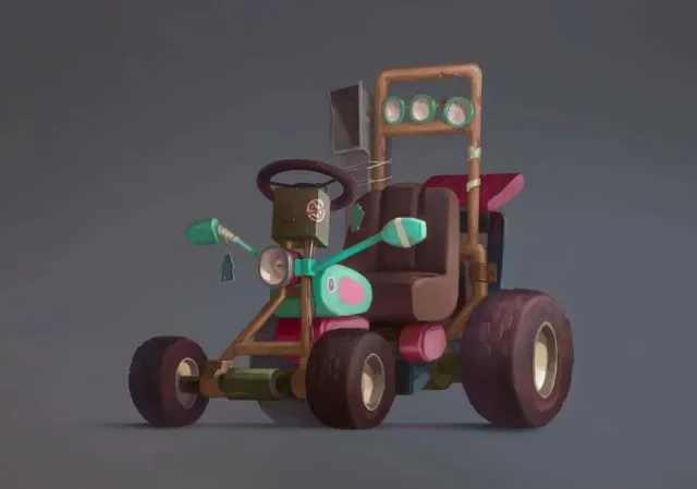 Cartoony Car free Maya rig by Alex Salmar