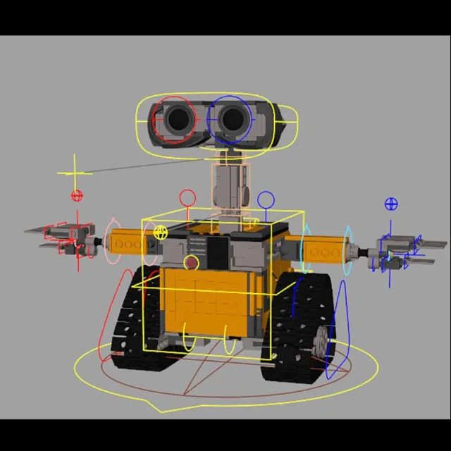 Lego Wall-E free Maya rig by Robert Joosten