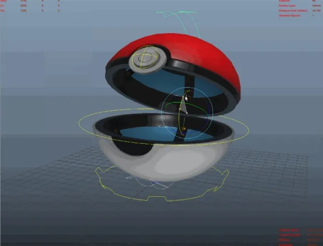 Pokeball free Maya rig by Perry Leijten