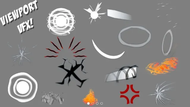 Viewport VFX Pack free Maya rig by Candy Rigs