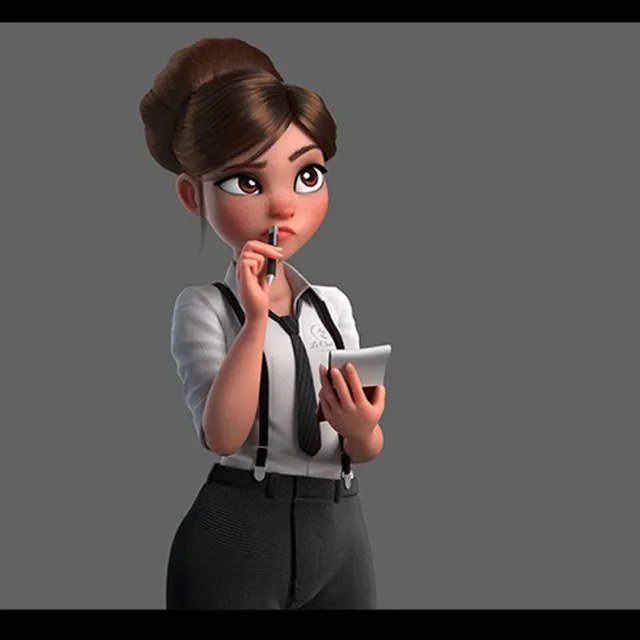 Waitress free Maya rig by Santiago Calle