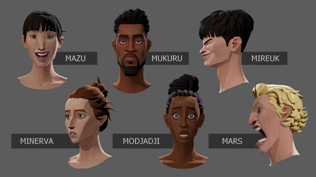 Rusty Animator School character rig lineup