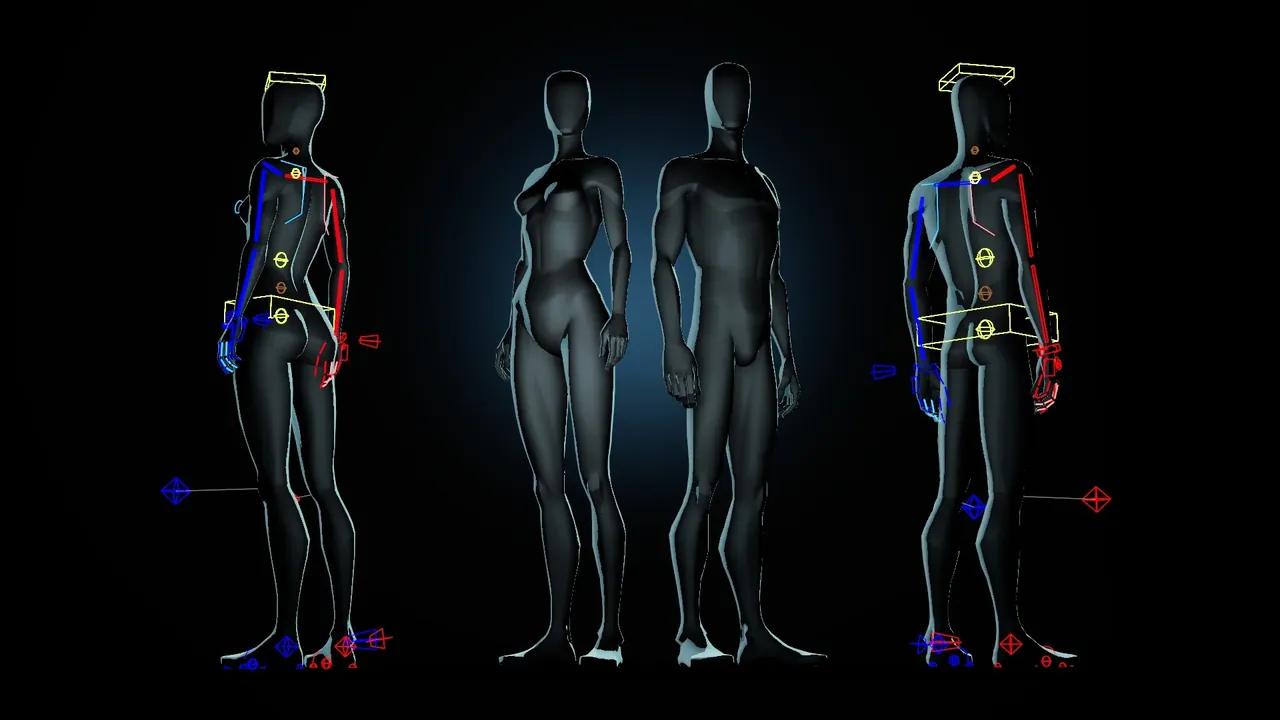 Character rigs standing